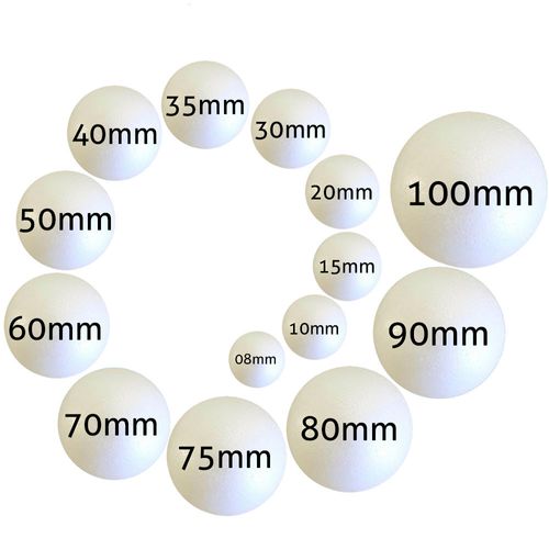 Bola de Isopor Macica Styroform 25mm Pacote com 100un - maluli